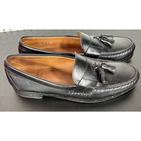 Allen Edmonds SCHREIER Black Leather Tassel Loafers size 14 main image 8